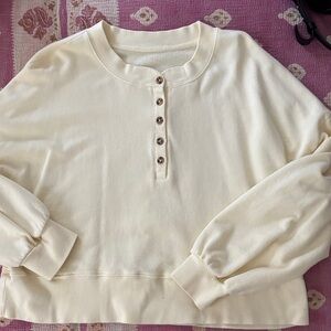 Cream Button-Up Women's Sweater